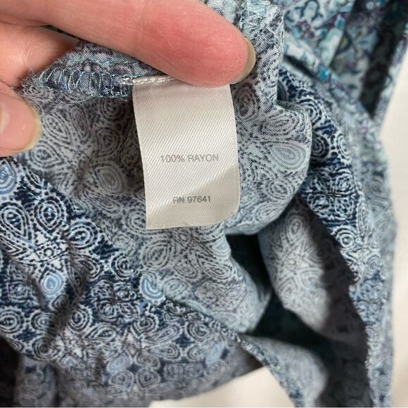 J.Jill Blue Pattern Popover Blouse Sz.4X - Picture 7 of 9